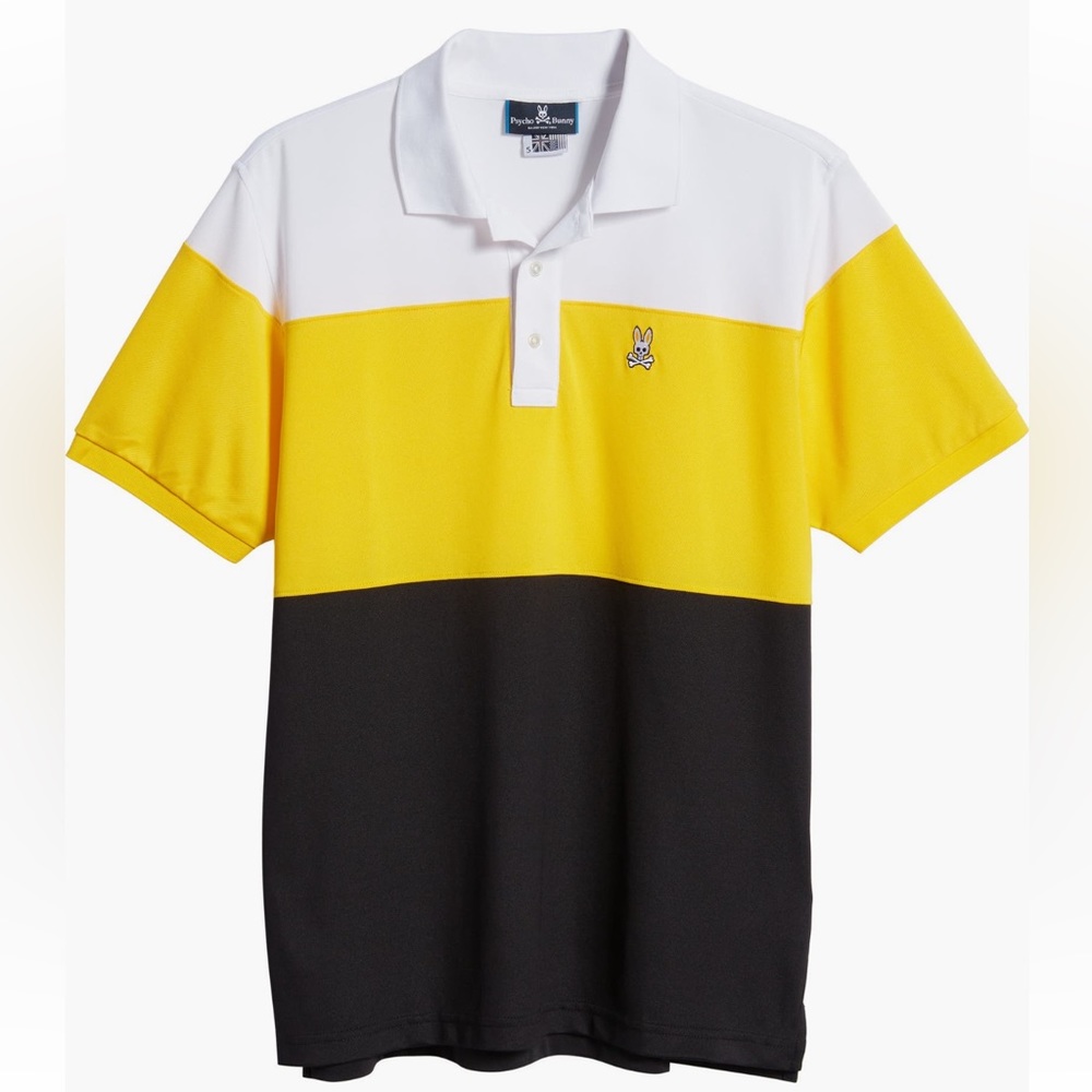 🔥🔥PSYCHO BUNNY Men’s Kipps Stripe Pique Polo